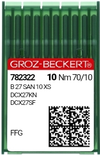 картинка Швейная игла Groz-Beckert B27 SAN 10 XS FFG для оверлоков