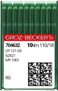 картинка Швейная игла Groz-Beckert UY 121 GS